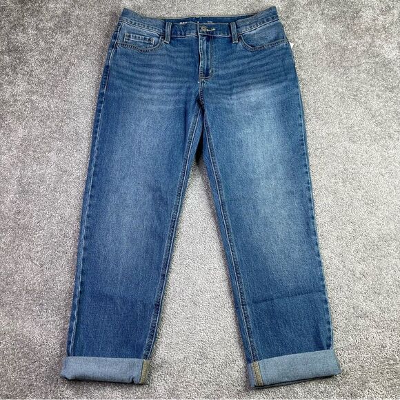 Old Navy Jeans Oldnavy Womens 8 Petite Blue Boyfriend Midrise 